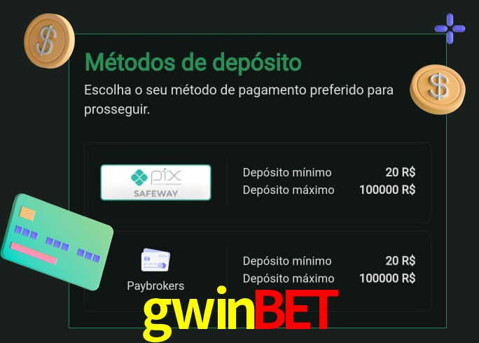 O cassino gwinbet oferece uma grande variedade de métodos de pagamento